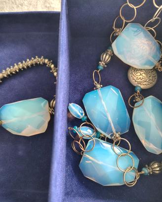 Set argento pietra di luna  vintage 