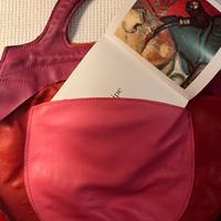 Borsa a mano floreale in tessuto e pelle