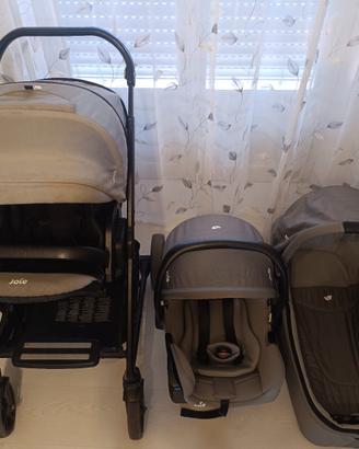 Trio passeggino Joie grigio Melange