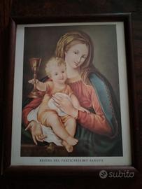 Quadretto vintage Madonna del Preziosissimo Sangue
