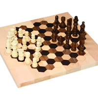 Scacchi Esagonali, Scacchiera in Legno Artigianale
