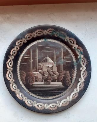 Piatto rame decorativo da parete Moschea