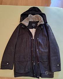 Cappotto in pelle scamosciata