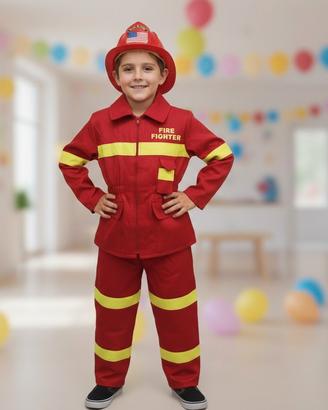 costume di carnevale bambino il pompiere americano