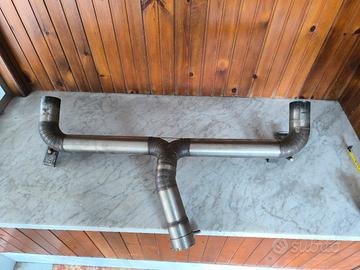 doppio scarico diretto in acciaio inox 