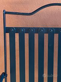 Sedie pieghevoli in ferro con braccioli