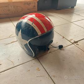 Casco moto vintage stile Captain America