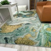 Tappeto 200x300 smeraldo e oro