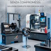 Diamantatura cerchi CNC + Raddrizza cerchi Tornio
