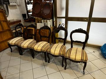 5 sedie antiche