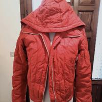 giacca piumino vero rosso donna S Benetton
