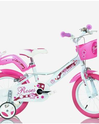 Bici Bambina Roses 12 con rotelle 12" bicicletta