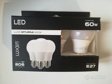 3 Lampadine e27 Led Luxen 60w 806LM 4000K naturale