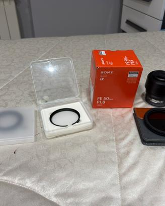 Obiettivo 50mm f1.8 FE sony + filtri