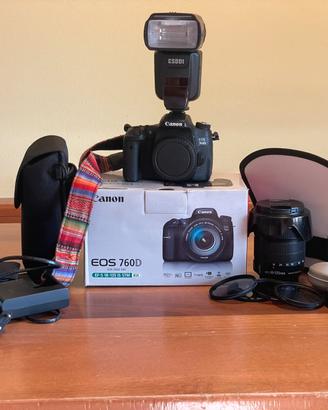 Canon 760D 18-135mm Flash ESDDI  Filtri 67 + acces