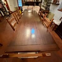 Soggiorno/sala da pranzo in legno di castagno