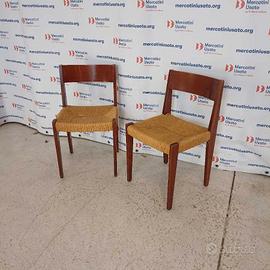 Coppia di Sedie stile Pia di Poul Cadovius