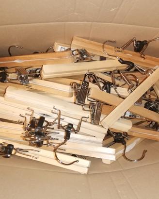 Lotto 15 Grucce IKEA BUMERANG Legno Pantaloni