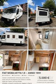 Camper fiat ducato Mobilvetta 1991