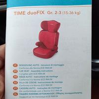 seggiolino auto foppapedretti time duofix 15-36 kg