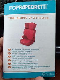 seggiolino auto foppapedretti time duofix 15-36 kg