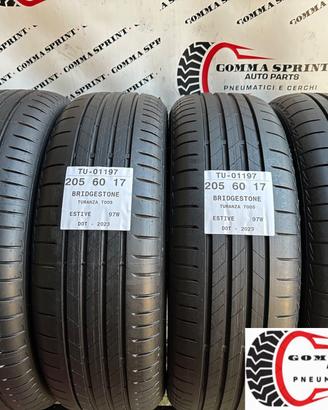 4 PNEUMATICI 205/60 R17 BRIDGESTONE ESTIVE KM0