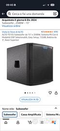 Subwoofer Alto TS15S