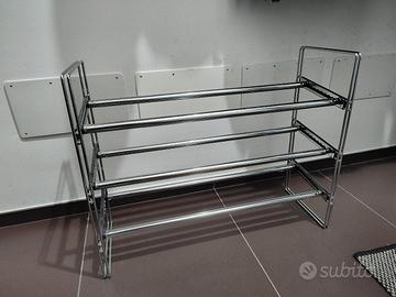 Scarpiera estensibile, a 3 ripiani – salvaspazio 