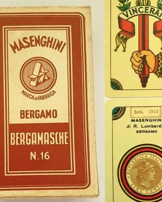 1951 MAZZO CARTE MASENGHINI BERGAMASCHE 40 SIBILLE