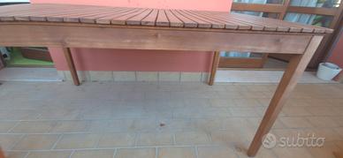 tavolo in legno da esterno piu 6 sedie