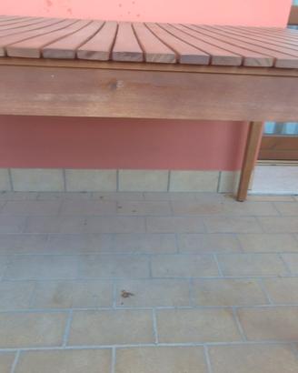 tavolo in legno da esterno piu 6 sedie