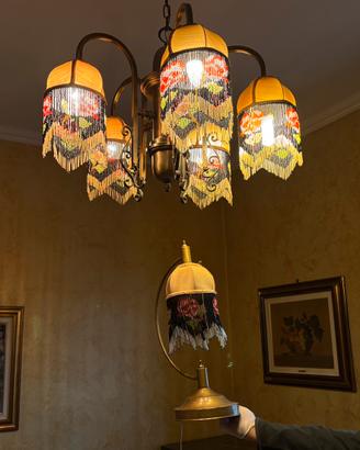 Lampadario vintage liberty / art Déco e abat-jour