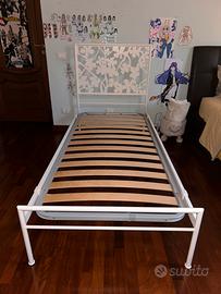 Letto singolo in ferro + materasso