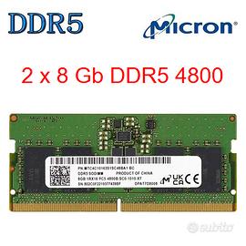 RAM Micron 2 x 8 Gb DDR5 4800 (MTC4C10163S1)