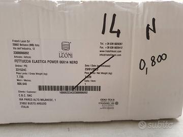 Fettuccia elastica POWER nera 0.6 X 14