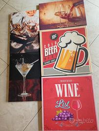 quadri di bar da appendere al muro a 6€ l'uno
