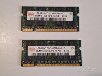 RAM Laptop DDR2 667MHz 2x1GB SO-DIMM Hynix Kit