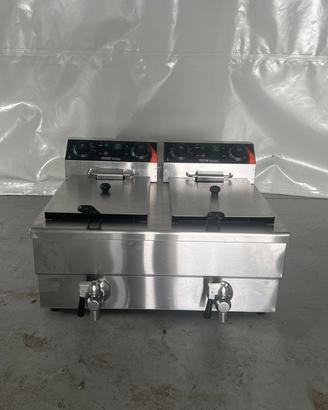Friggitrice da banco 220V due vasche 10+10L