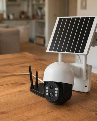 telecamera wifi esterna solare ptz con pannello