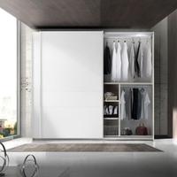 Armadio scorrevole scontato, bianco opaco