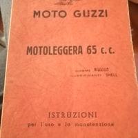 Libretto uso e manutenzione Moto Guzzi 65 cc