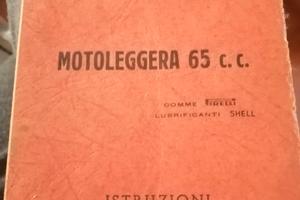 Libretto uso e manutenzione Moto Guzzi 65 cc
