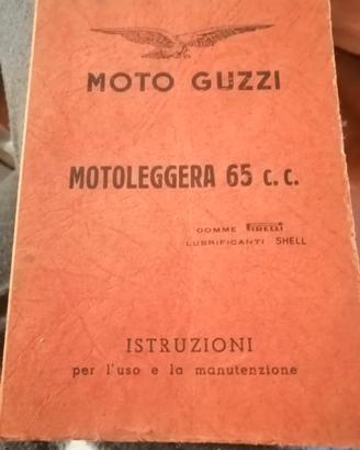 Libretto uso e manutenzione Moto Guzzi 65 cc
