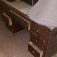 Scrivania tavolo credenza in legno antico