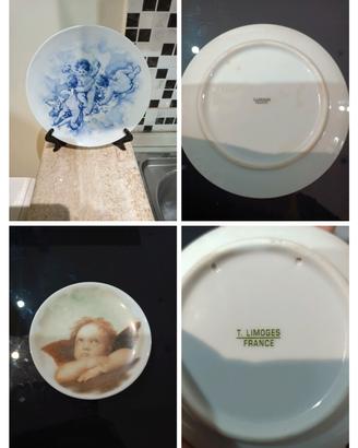 Coppia piatti decorati con Angeli Limoges France