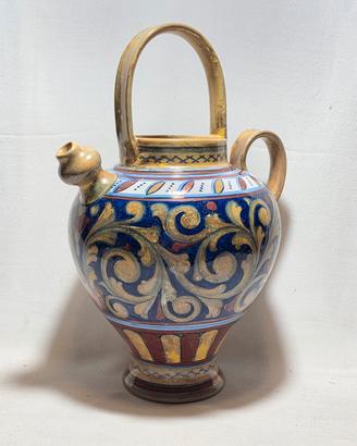 Brocca maiolica a lustro Gualdo Tadino A. Rubboli