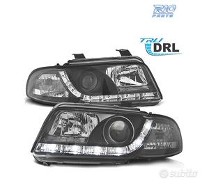 FARI AUDI A4 B5 99-01 LUCE DIURNA REALE SFONDO NER