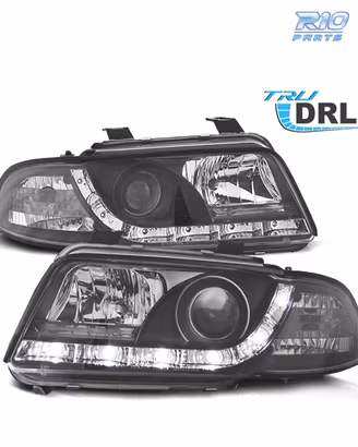 FARI AUDI A4 B5 99-01 LUCE DIURNA REALE SFONDO NER