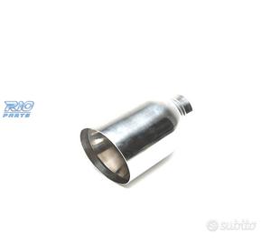 TERMINALE SCARICO IN ACCIAIO TONDO 110 MM