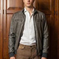 Giacca in ecopelle Grigio Antracite New Brams